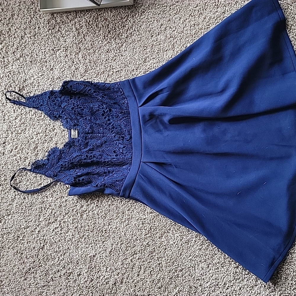 Annabella size small navy blue women's dress